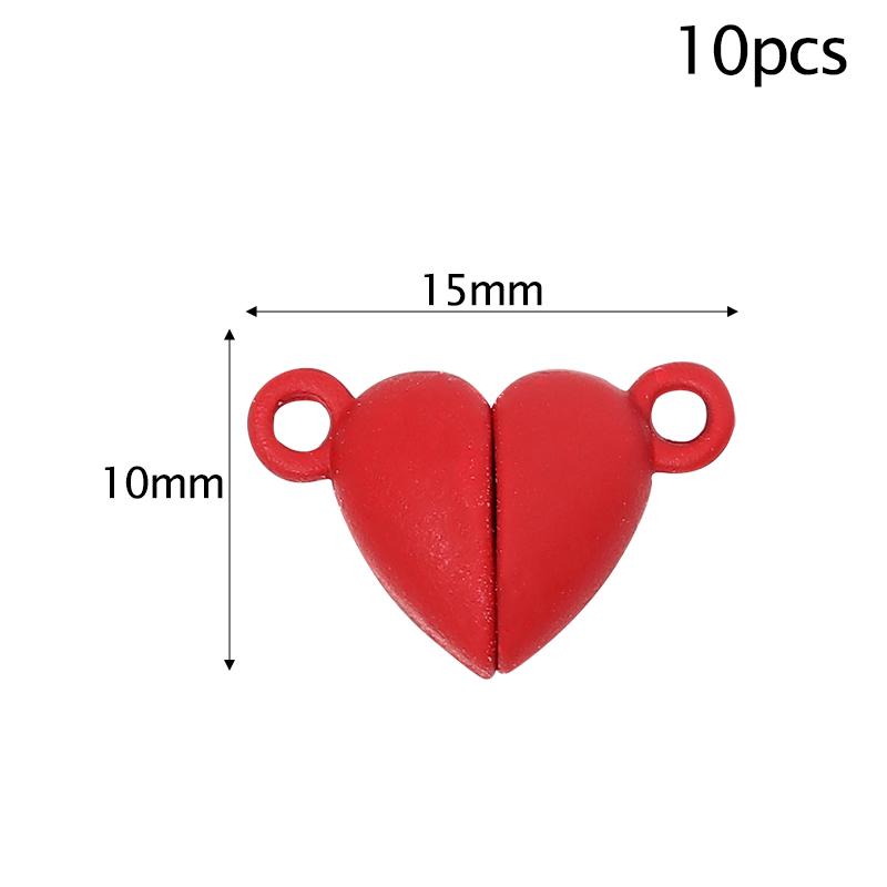 Louleur Round/Heart Strong Magnetic Clasps Magnet End Clasp Connectors for Jewelry Making DIY Bracelet Necklace Accessories