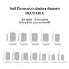 Short Square Sequined French Press-On Nails - Classic Versatile Nail Art Tips