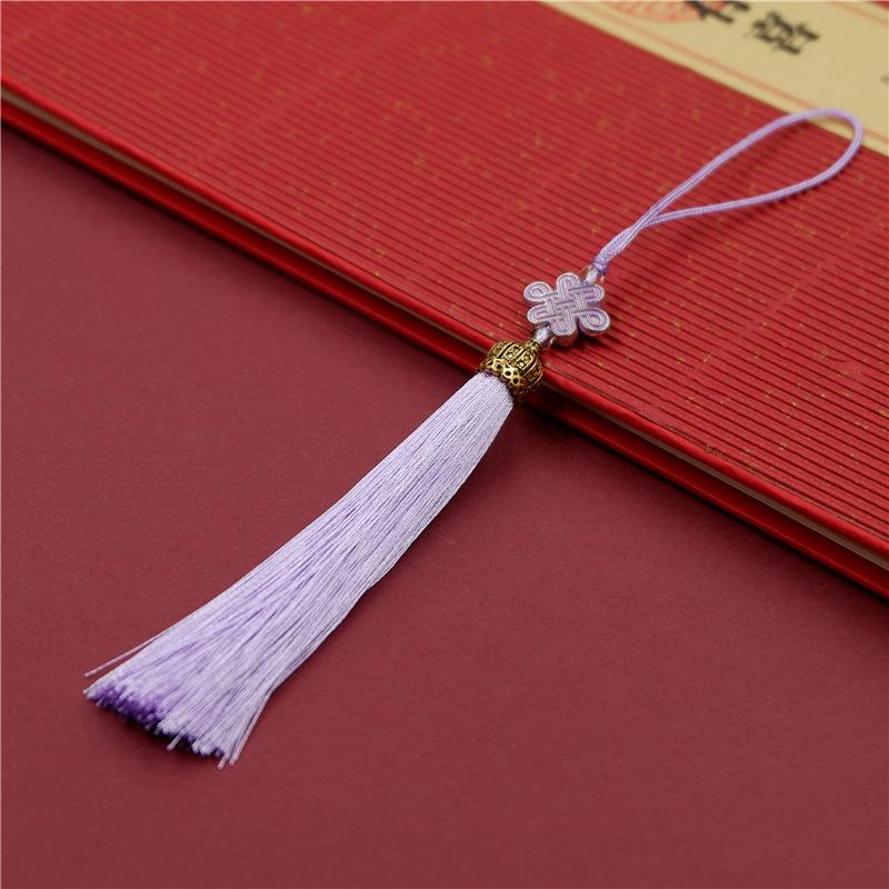 Chinese Style Tassel Ear Metal Hat Plus Beads Hanging Ear Ancient Style Bookmark Cheongsam Hanfu Pressure Placket Tassel Accessories Pendant