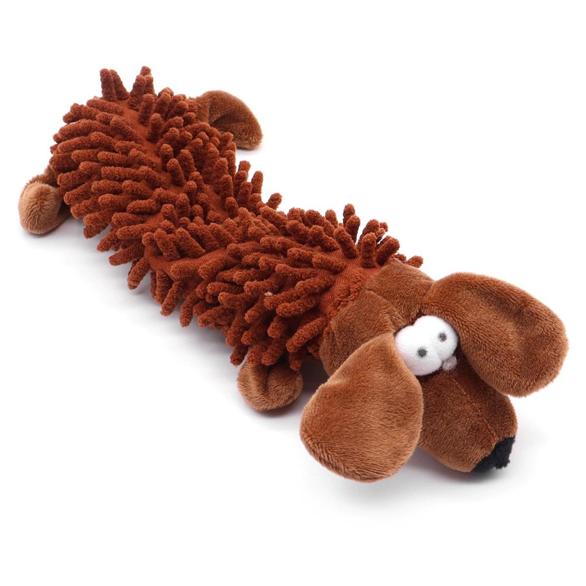 Cute Squeaky No Stuffing Dog Toys, Crinkle Plush Toys To Keep Them Busy, Tug Interative Dog Toys for Small Medium Large Breed