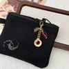 Ladies' Bag Pendant Keychain Brown Earbud Cover with Zipper Creative and Cute Coin Wallet Pendant