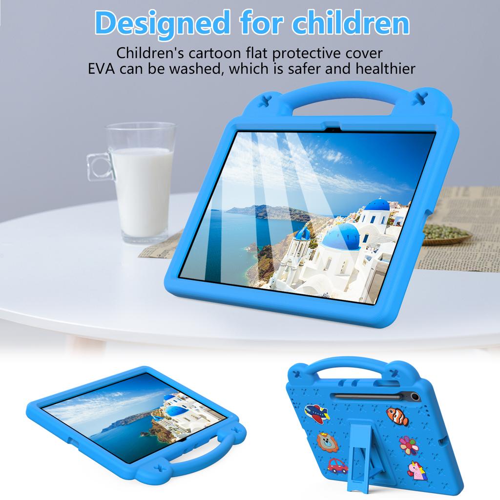 EVA Kickstand Case For Samsung Galaxy Tab S10 FE Plus 2025 13.1 inch SM-X620 X626 Kids Funda DIY Cover With Portable Hand Holder