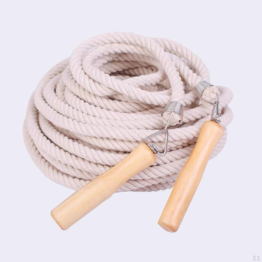 Jump Rope for Long Jumps Training Wooden Handle Skipping School Outdoor Activities
