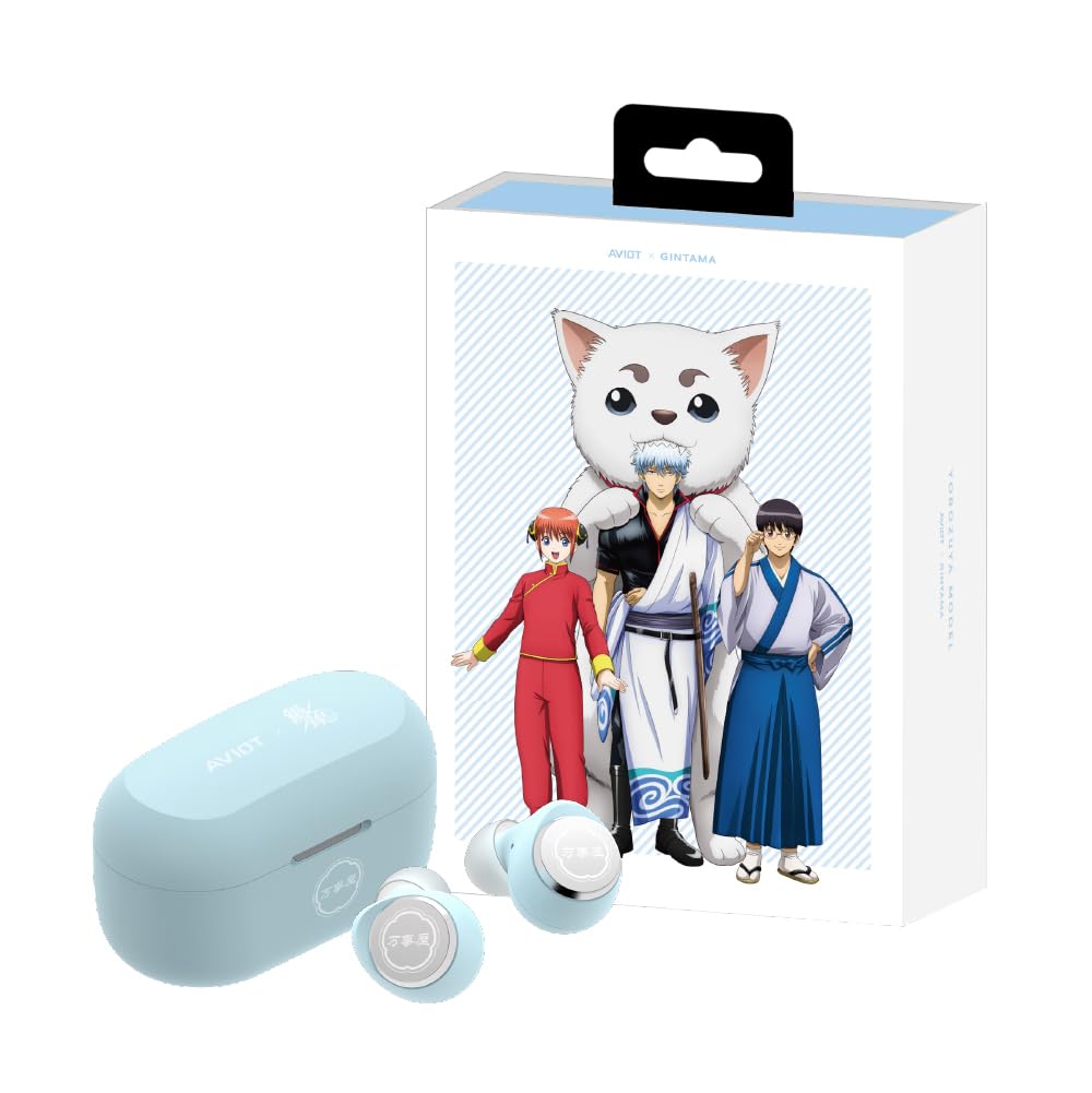 Беспроводные наушники AVIOT Gintama Collaboration с гибридным двойным драйвером, LDAC, до 62 часов работы, адаптивное гибридное шумоподавление, беспроводные, IPX4 и режим низкой задержки