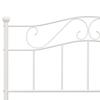 Bed Frame White Metal 160*200 cm