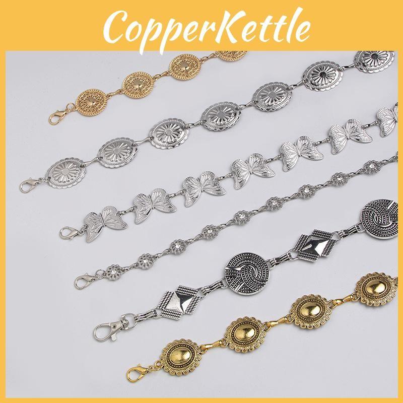 Embellished Retro Metal Waist Belt With Water Dots For Adult Women Jewelry Summer