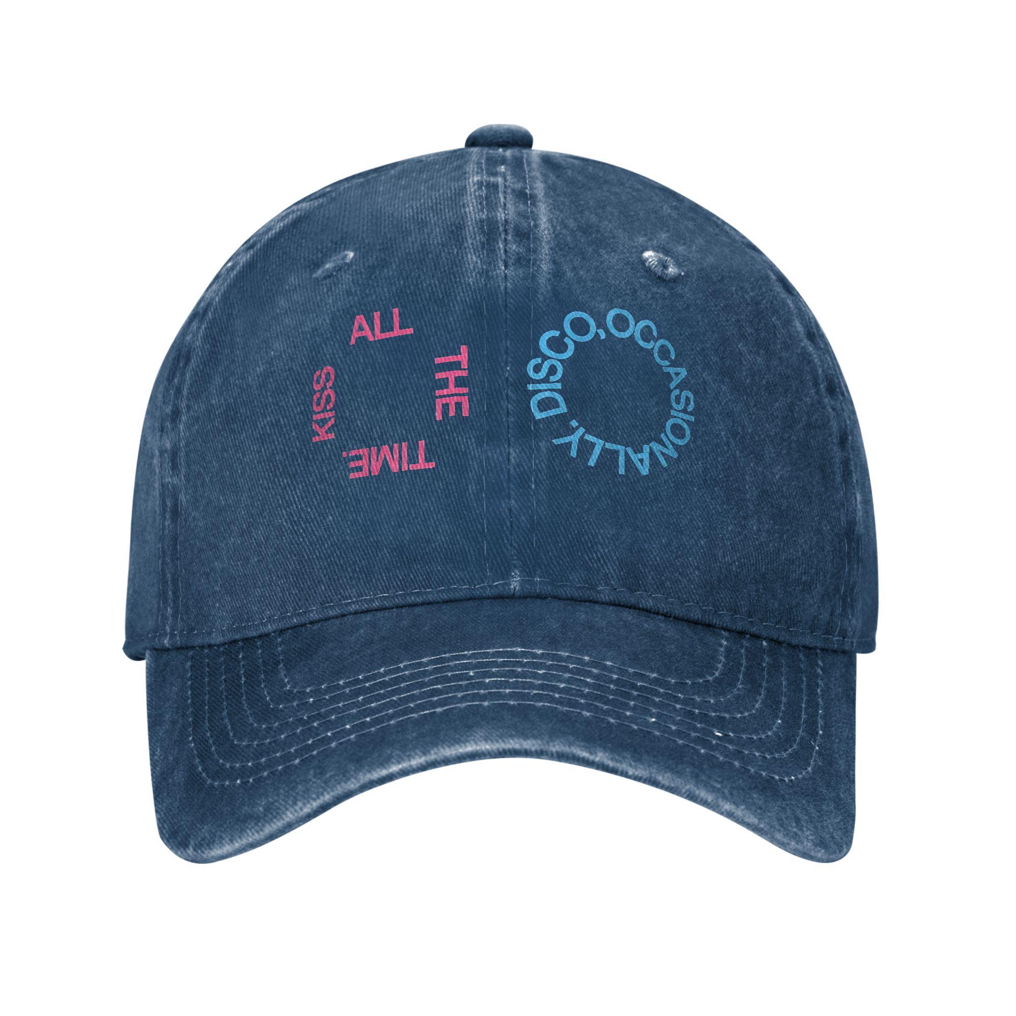 

Kiss All The Time Disco, Occasionally 2026 Baseball Cap Sun Hiking Fishing Sun-Proof Washed Trucker Hat Unisex Unisex Baseball Caps One Size