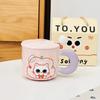 Small Fresh Cat Ceramic Cup for Home Use High Value Cartoon Mug with Cover Spoon Wedding Souvenir Gift Cup