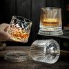 Tumbler Whiskyglas mit Sockel Whiskygläser Drehendes Spinnendes Wein Brandy Glas Tasse Trinkgeschirr für Bar Zuhause