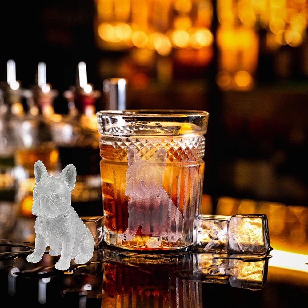 French Bulldog Ice-Cube Mold Frenchie Bull Dog Ice For Whiskey Party Cube Gift Portable Bourbon P0O0