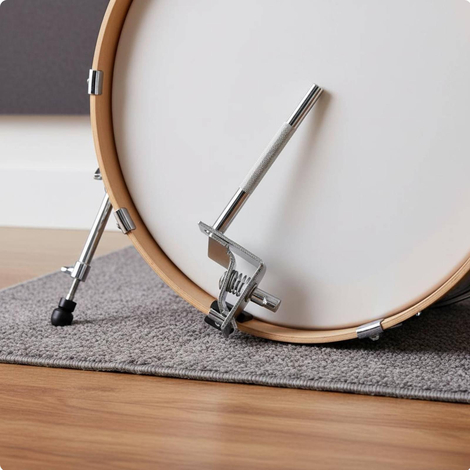 

Bass Drum Cowbell Mount Anti-Slip Lock Cowbell Mounting Bracket Bass Drum Hoop Clamp Long-Lasting Safeguarding Felt Pad