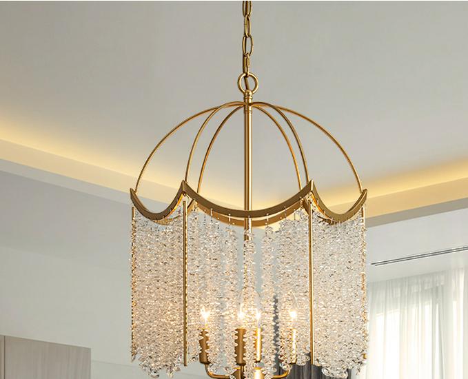 French Crystal Chandelier: Luxury Retro Tassel Light for Bedroom or Restaurant