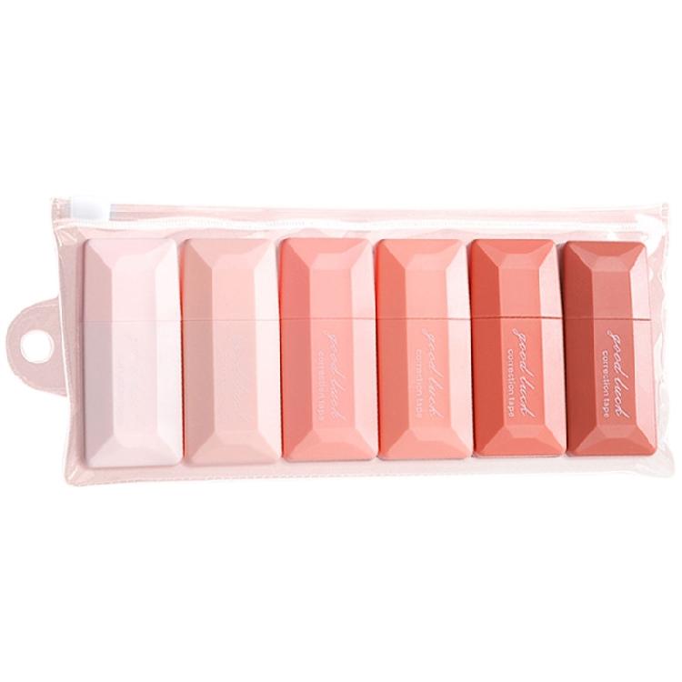 6 Pcs/Set White Out Tape Gradient Correction Tape Correction Rollers Large Capacity Correction Tape for Students роза розовый