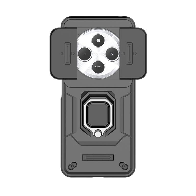 For Xiaomi Poco C75 Case Cover Poco C75 Capas Phone Bumper Back Shockproof Slide Len Protective Ring Holder Fundas Poco C75 C 75