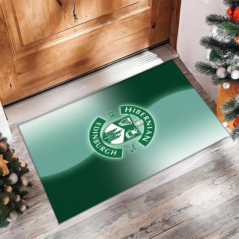 Tappeto Morbido per Pavimento Antiscivolo Hibernian FC Calcio Calcio Modello Tappeto per Interni Tappetino Decorazione Sportiva per Camera da Letto