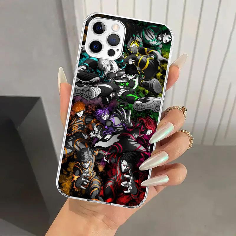 Blue Lock Fußball Anime Handyhülle für iPhone 17 Air 16 15 Plus 14 13 Mini 12 11 Pro Max 16E 7 8 SE 2020 Weiche Hülle Druckschale