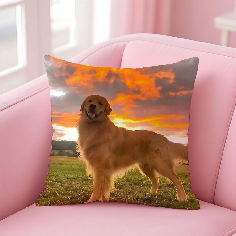 NICE CUTE Samoyed Dog Cushion Cover Pillow Case Soft Friendly Fabric  Concealed Zipper