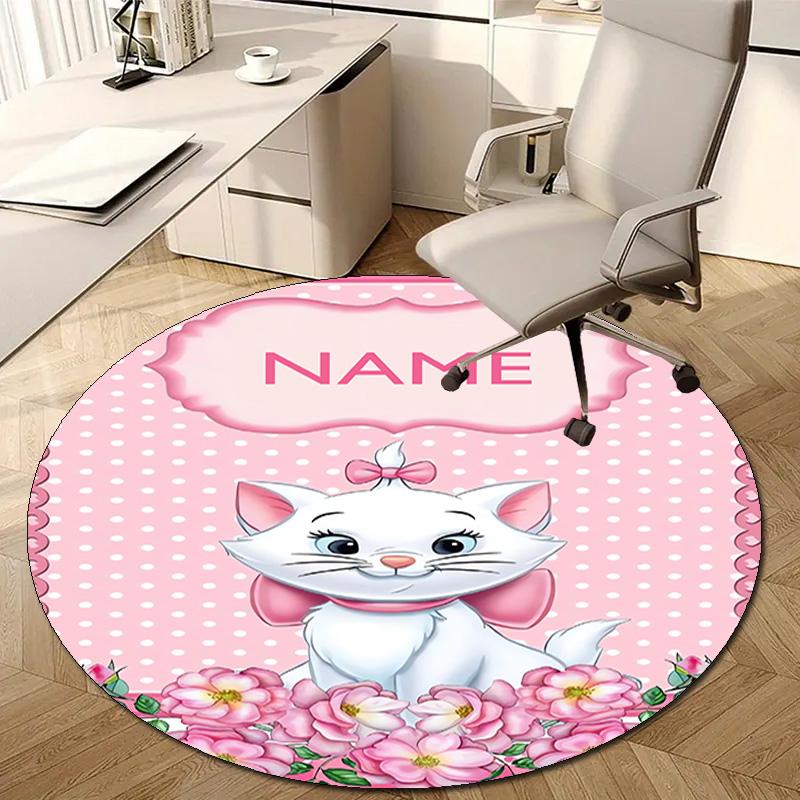 Personalized M-Marie Round Chair Office Rug - Perfect for Mat, Office Chair & More - Ideal Gift for Birthdays and Holidays