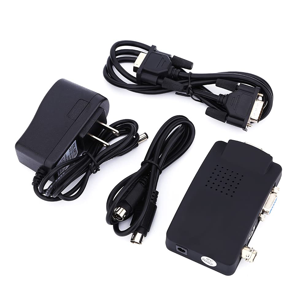 BNC to VGA Adapter, Plug and Play, 800x600-1920x1200 Resolution, Compatible with CRT LCD Monitors
