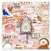 50pcs Bohemian Motivational Slogan Stickers for Phone, Luggage & Computer