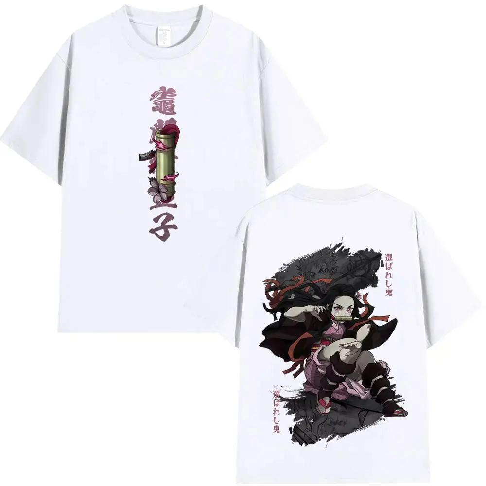 Anime Demon Slayer Kamado Nezuko Graphic T Shirts Unisex Women Clothing Fashion Oversized Short Sleeve Tshirts Unisex Streetwear