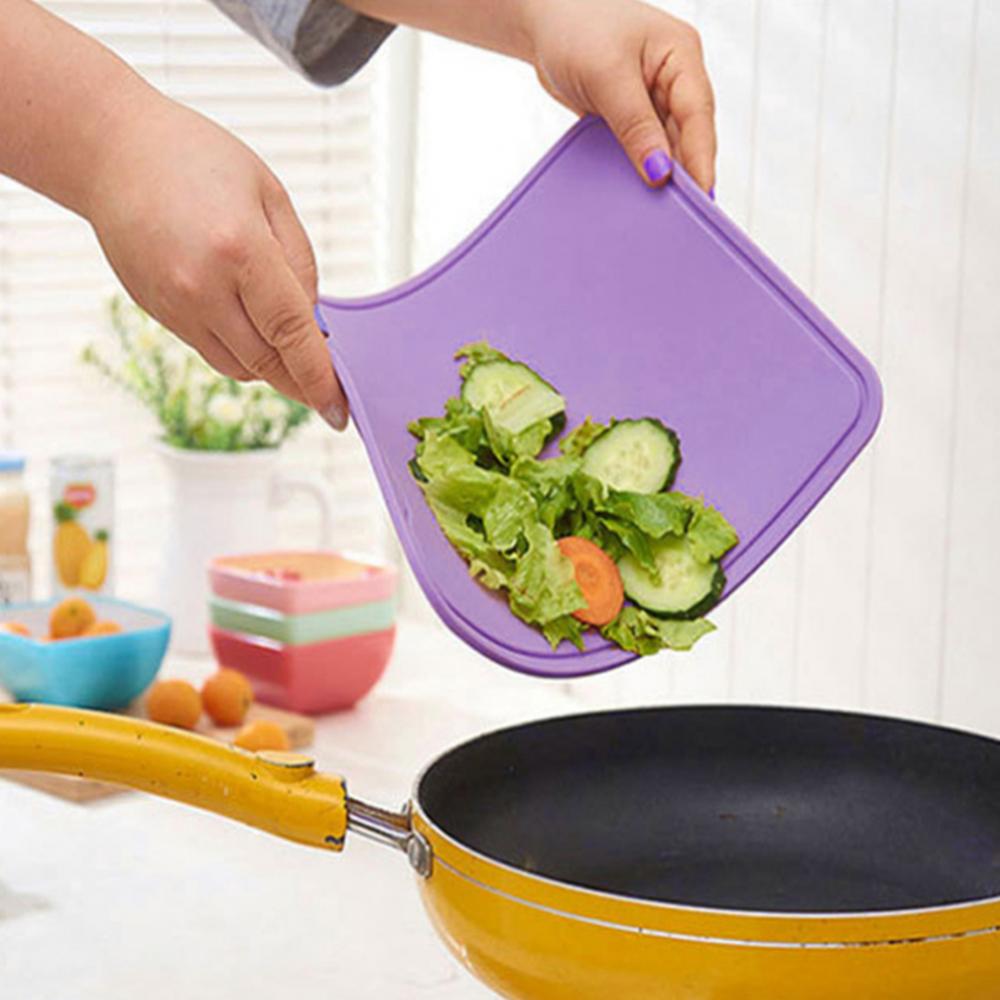 Chopping Block Silicone Flexible Cutting Board 1Pc Plate Anti Slip Vegetables Meat