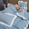 2PCS Nordic Style Ruffle Pillow Case Soft Bedding Cover Household Princess Pillowcase  Bedroom