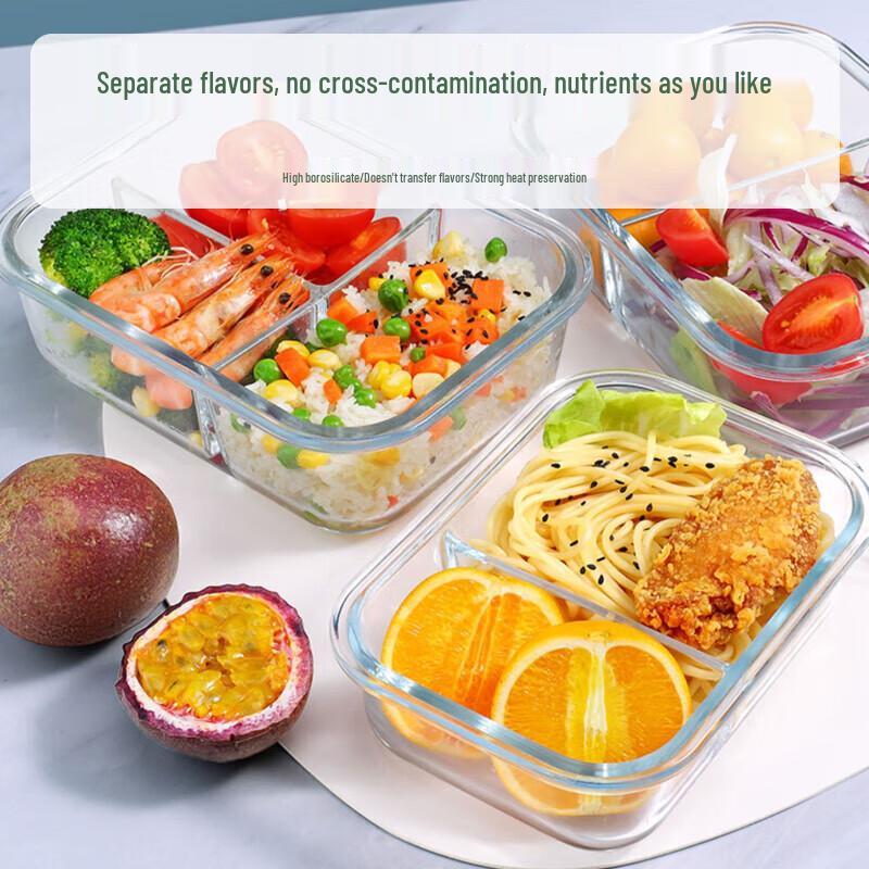 Junyi 1040ml 3-Compartment Lunch Box with Meal Bag