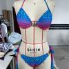 European & American Digital Print Backless Swimsuit: New Style One-Piece Bikini (2026) for Women