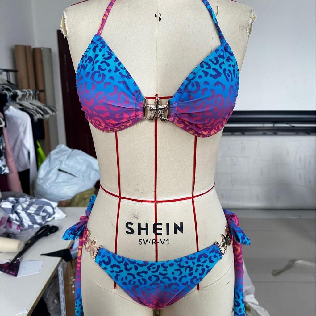 European & American Digital Print Backless Swimsuit: New Style One-Piece Bikini (2026) for Women