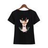 Flower Deer Thermal Transfer Girl T-Shirt Jeans Decoration Iron On Patch Washable New DIY Patches For Clothes Hat