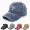 Distressed Baseball Hat for Girls Women Embroidery Heart Casual Hat for Sports Gym Mountain Camping Hat Outdoor Activity