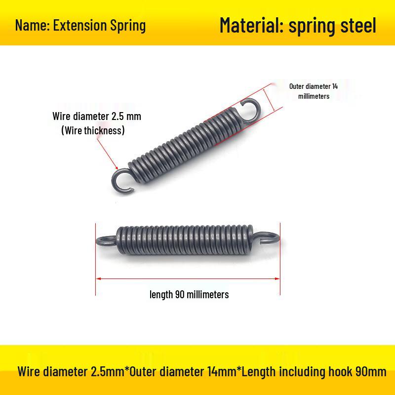 Jiemengzhe Hooked Steel Tension Springs