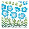 JIKAN STYLE Tenugui Towel - Traditional Japanese Cotton Hand Towel, Made in Japan, Nemophila Sky Blue, 35x90cm
