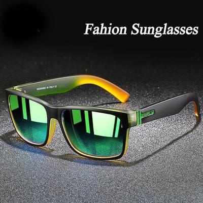 Ochelari de soare polarizați cu oglindă Ochelari de soare ultraușori pentru bărbați Ochelari de soare sport pătrați cu ramă UV400