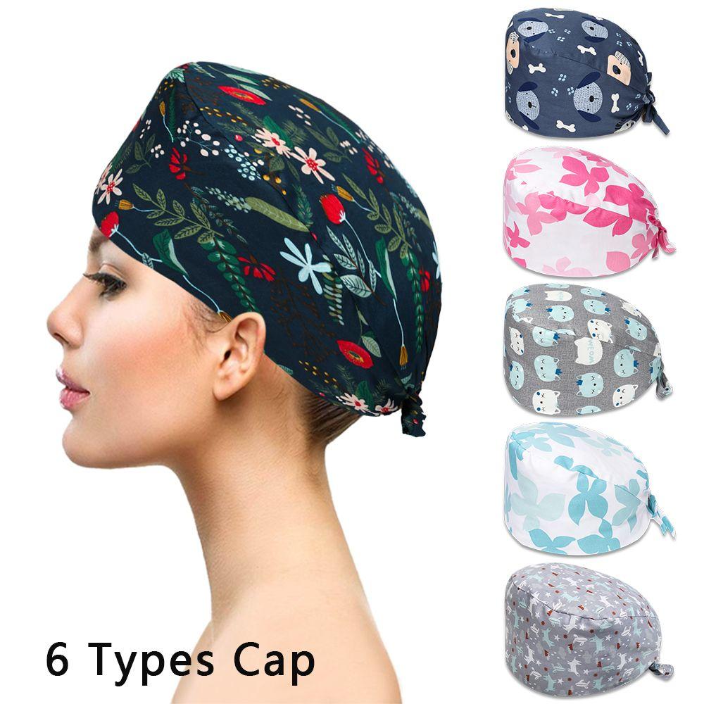 With Sweatband Cotton Floral Print Nurse Cap Bouffant Cap Scrub Hat Doctor Hat With Sweatband Cotton Floral Print Nurse Cap Bouffant Cap Scrub Hat Doctor Hat