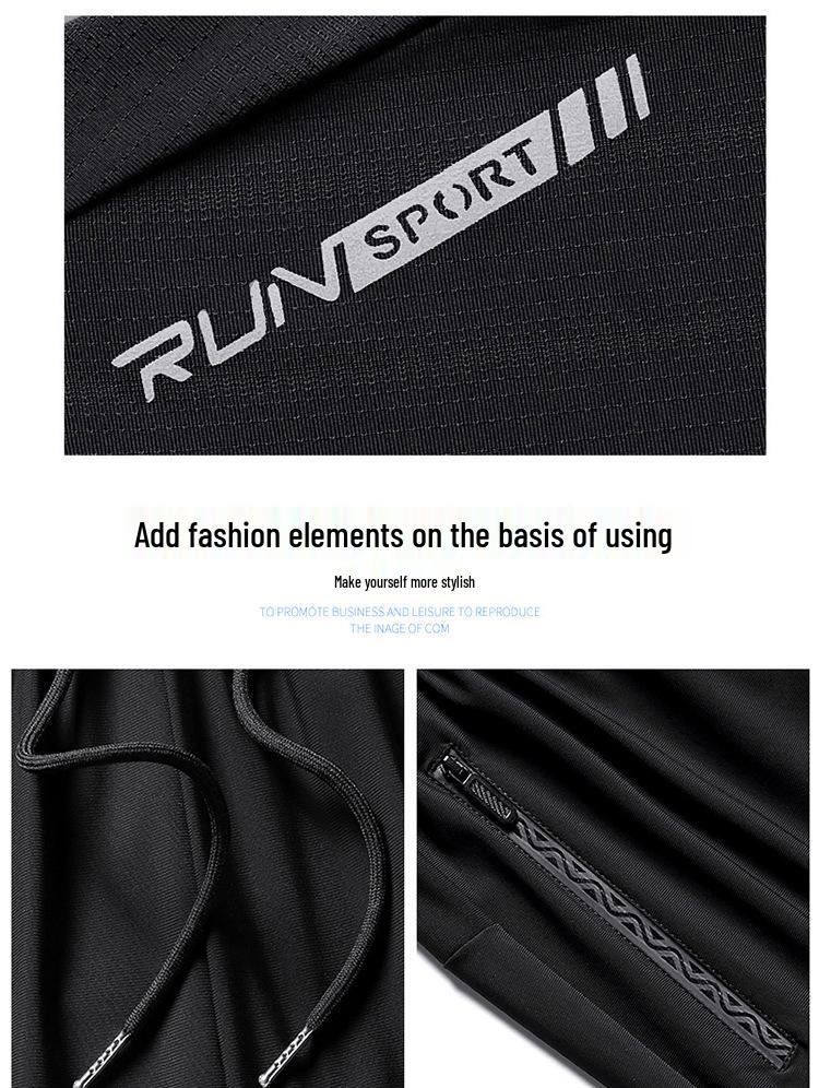 Men's Quick-Dry Ice Silk Sports Set - Lightweight, Breathable Summer Short-Sleeve Top and Casual Shorts