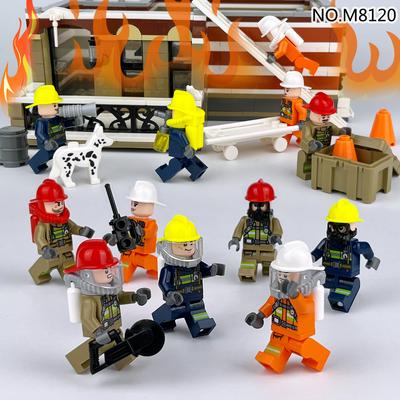 MOC Serie Ciudad Rescate de Bomberos Bombero Bloques de Construcción Juguetes