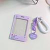 Simple Student Kids Lanyard Card Holder Slim Wallet Boys Pu Id Certificate Bus Door Credit Card Bag for Girls Zipper Coin Purses