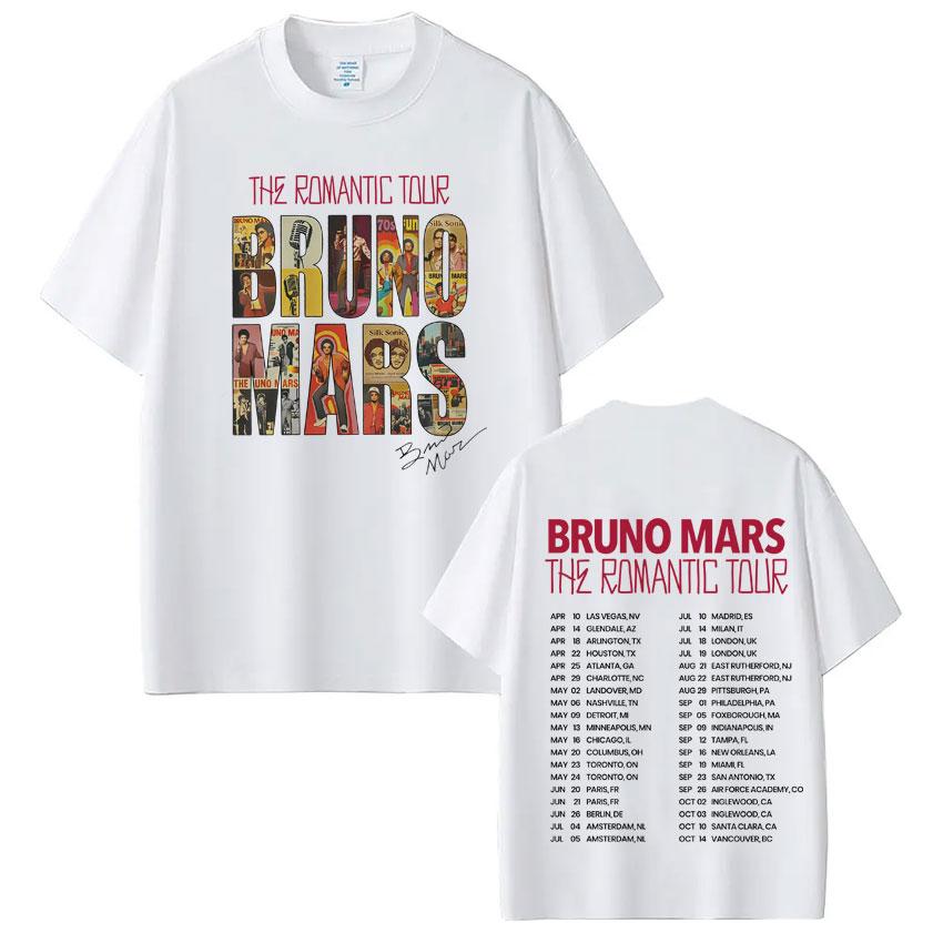 

Rapper Bruno Mars The RoUnisextic Tour Print Tshirt Unisex Women Fashion Tshirt Short Sleeve Casual Cotton Gothic Punk Tshirts 4XL
