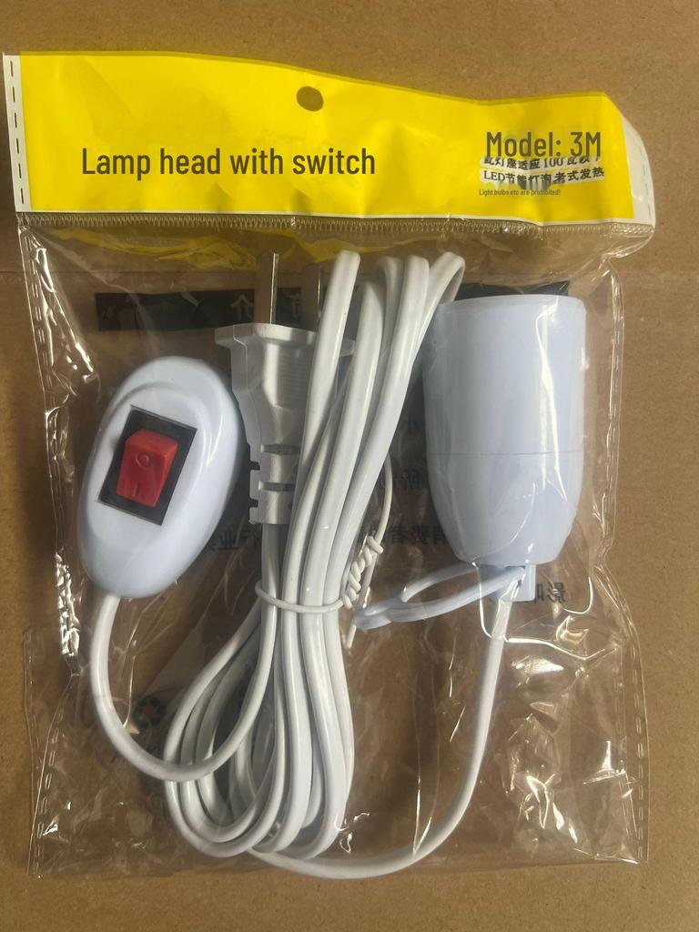 Biaozhiyan LED-Nachtlicht mit Schalter, quadratische Universal-Lampenfassung E27