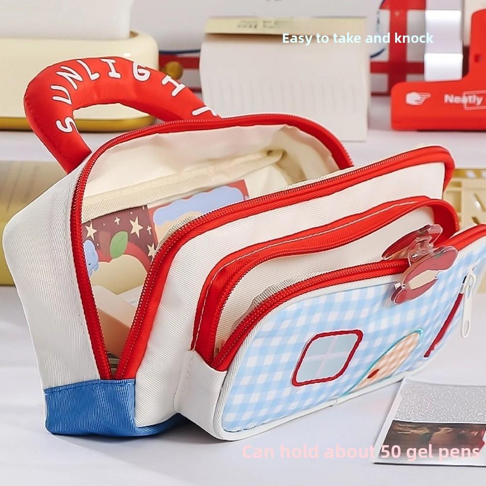 Handheld Stationery Storage Bag Cosmetics Storage Pen Pencil Case  School Office