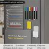 BHBL 2 PCS Clear Acrylic Dry Erase Board for Fridge, 12X8Inch Magnetic Weekly Meal Planner, Kitchen Menu Planner Board