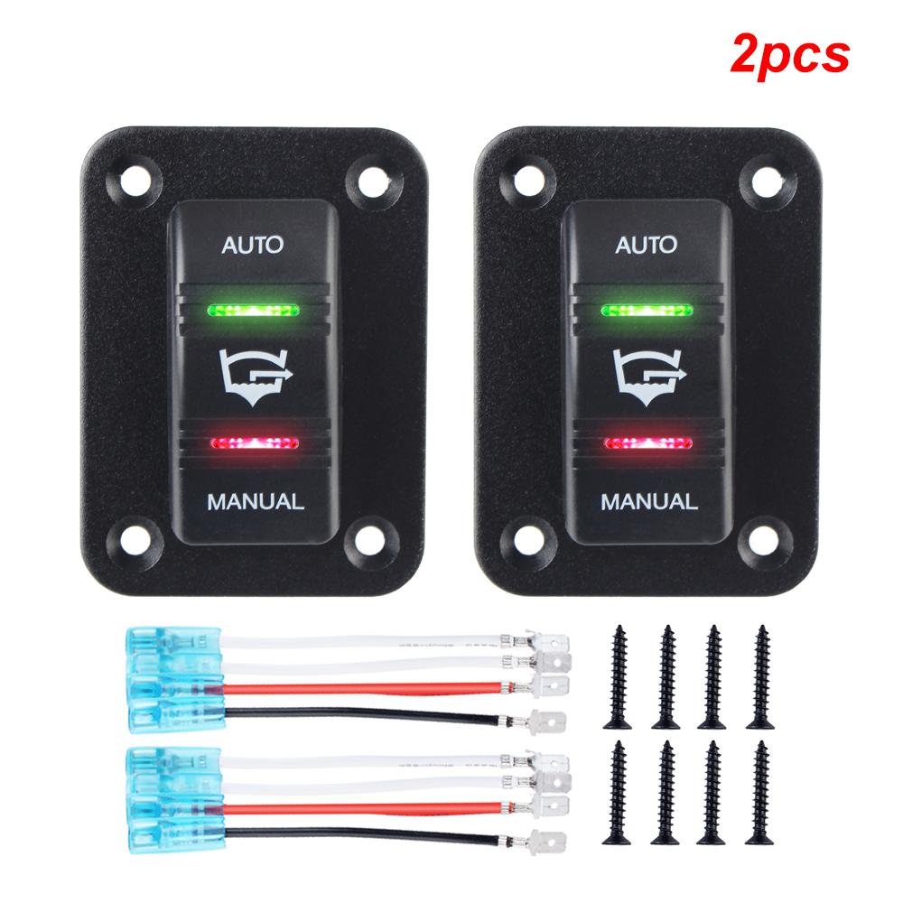 24V 12V 20A Auto/Off/Manual Control 3 Way 4Pin with LED Indicator Bilge Pump Switch Panel SPDT Car Lights Toggle Rocker Switch