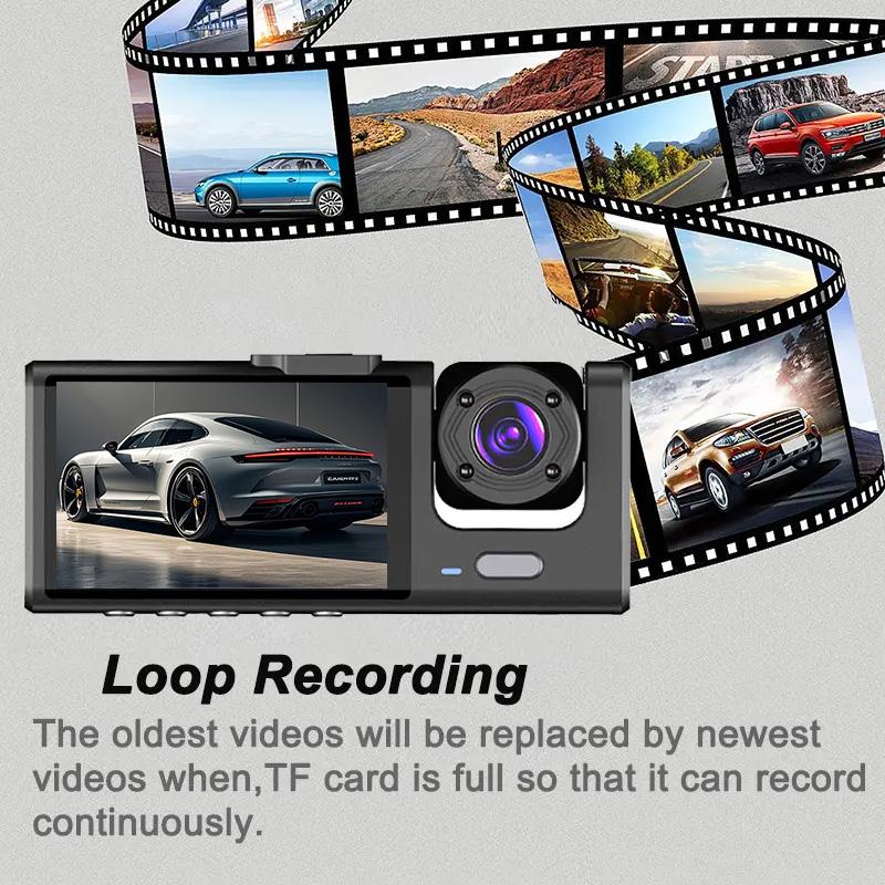 2 or 3 Channel Dashcam, Full Coverage of Front, Rear & Interior for All-Day Vehicle Protection