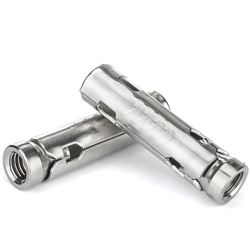 304 Stainless Steel Fish Scale Tube Gecko Anchor - 3-Piece Integrated Internal Expansion Bolt, M6/M8/M10/M12, Concrete Screw