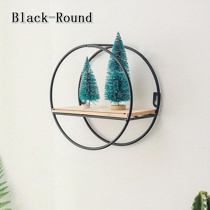 Suport de depozitare din fier metalic Suporturi de depozitare cu forme multiple Negru/auriu Raft de perete nordic DIY Decor