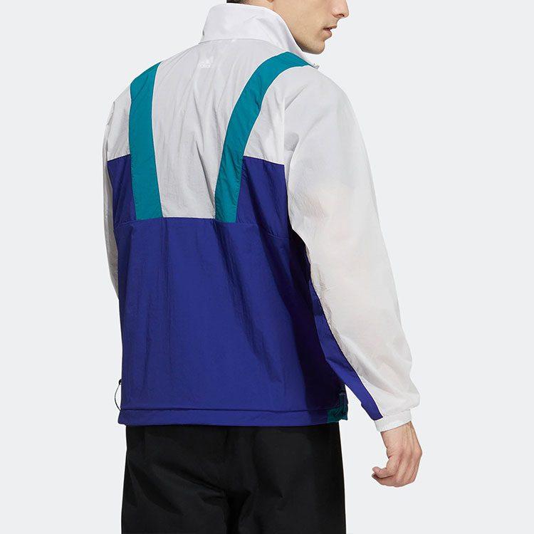 adidas Originals St Ltwind Wvjk Jackets Men's Blue With White Lettering Stand Collar Moderate Other HE9931