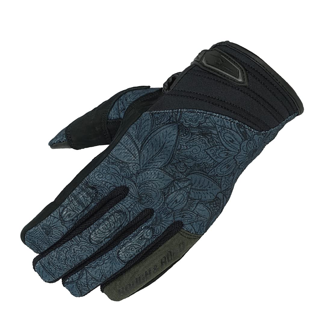 

Motorcycle Comfort Knuckle Ethnic Size RR8026EB3 ROUGH&ROAD Gloves, Blue, L,