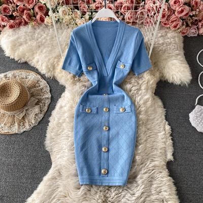 2025 Spring Summer New Women Knitted Dresses